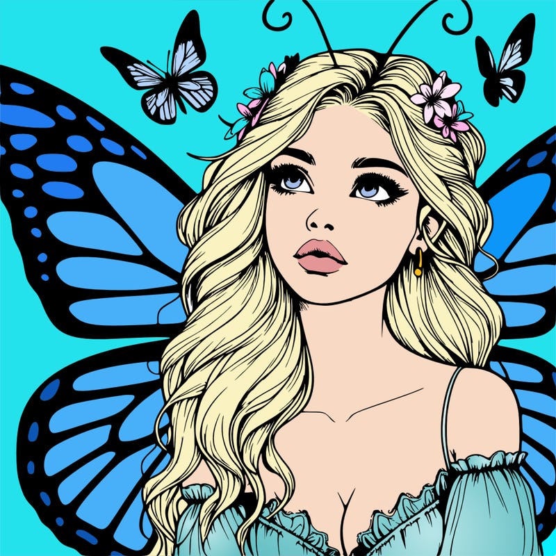 butterfly fairy realistic girl