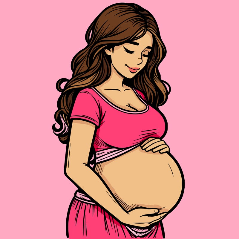 woman heavily pregnant realistic