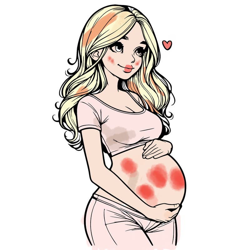 realistic pregnant girl