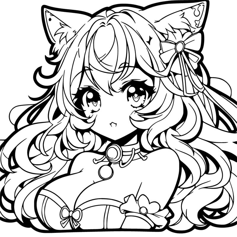 gorgeous anime catgirl