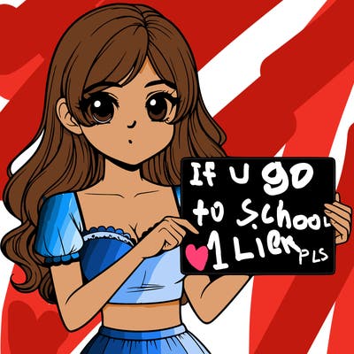 realistic pretty girl holding blank sign