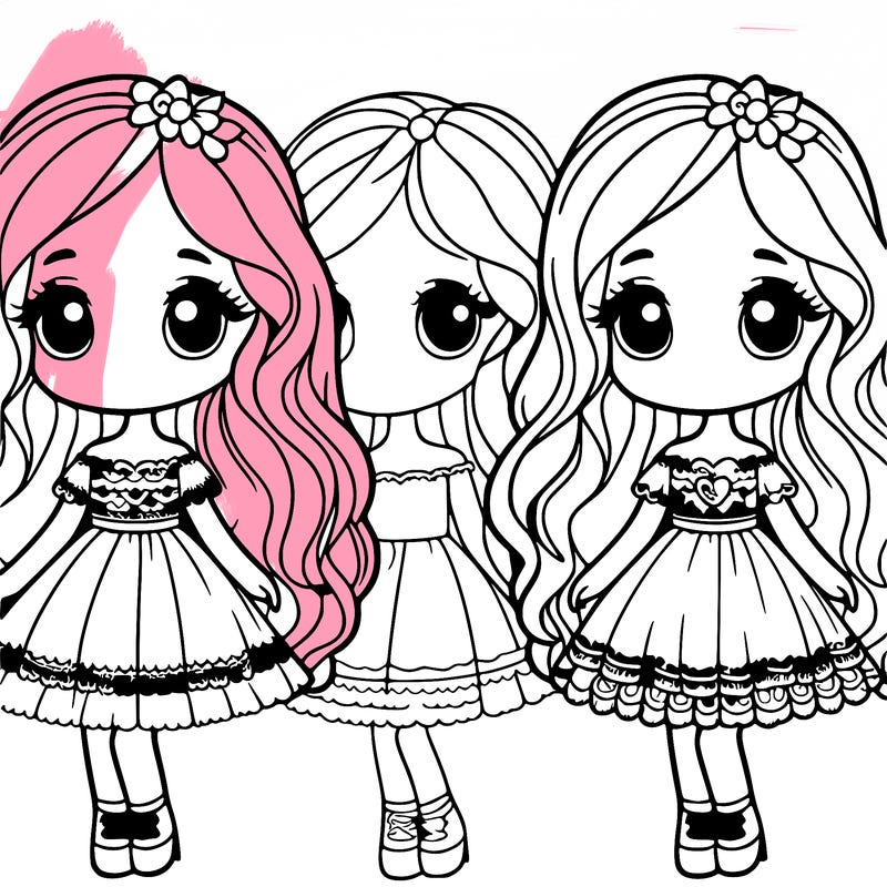 draw a very beautiful doll