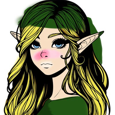 elf girl realistic dark fantasy