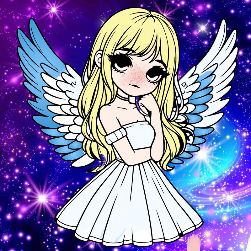 realistic girl with wings