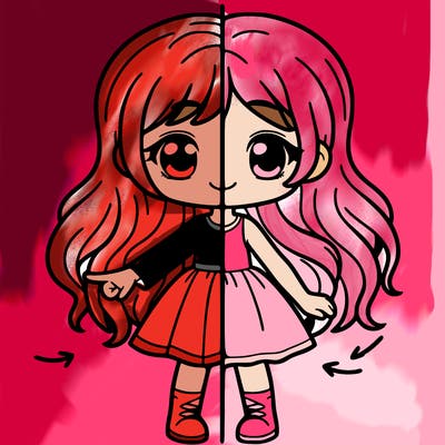 a girl split