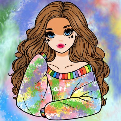 a beautiful girl in a big sweatshirt