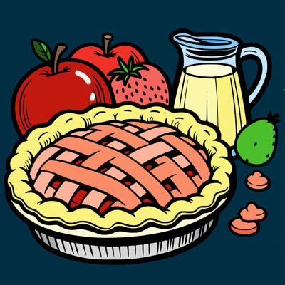 a pie of food
