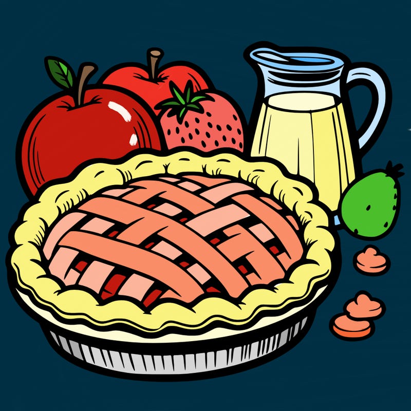 a pie of food