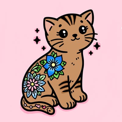 kitten tattoo