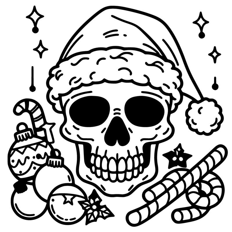 christmas skull