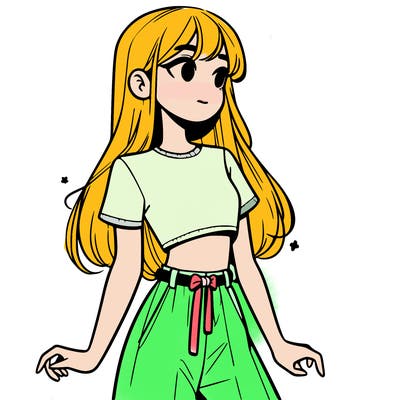 girl in a cute crop top