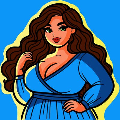 super plus size beautiful woman