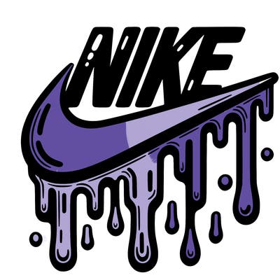 dripping nike logo