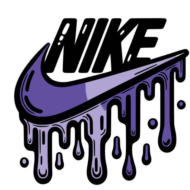 dripping nike logo