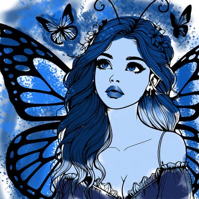 butterfly fairy realistic girl