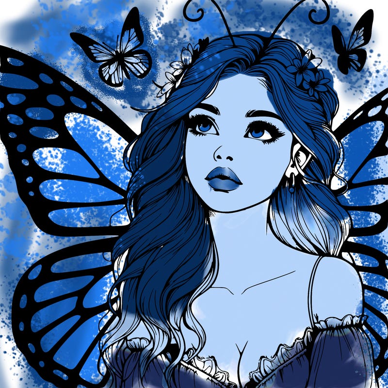 butterfly fairy realistic girl