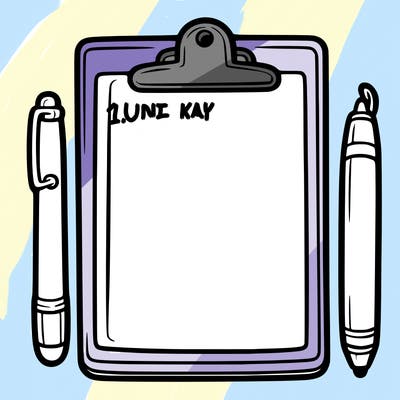 blank clip board with pen