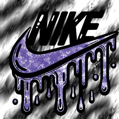 dripping nike logo