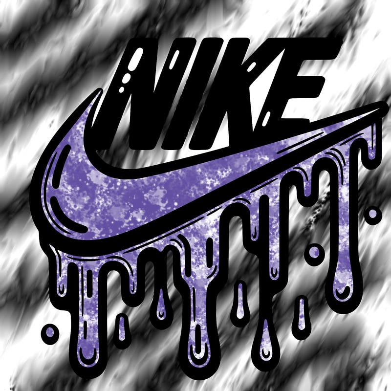 dripping nike logo
