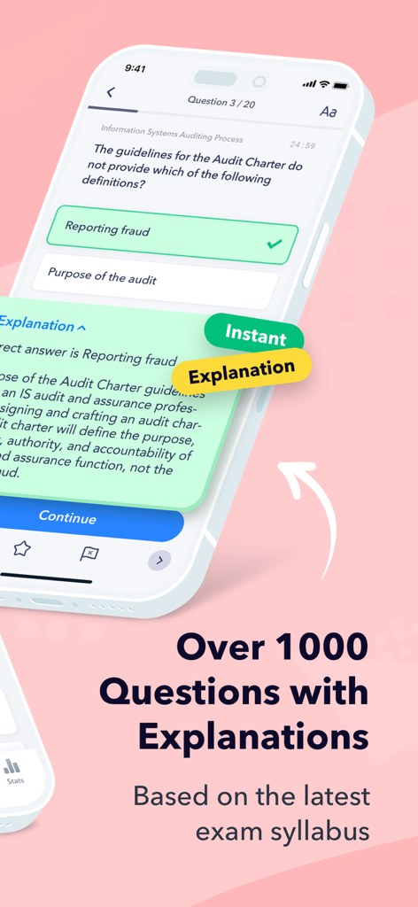 CISA Exam Prep 2026 - CISA Exam Prep app interface showing a practice question with a detailed explanation