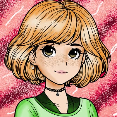 realistic girl with short hair