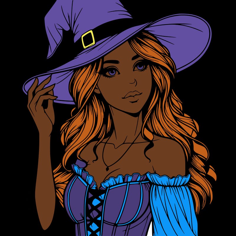realistic beautiful witch