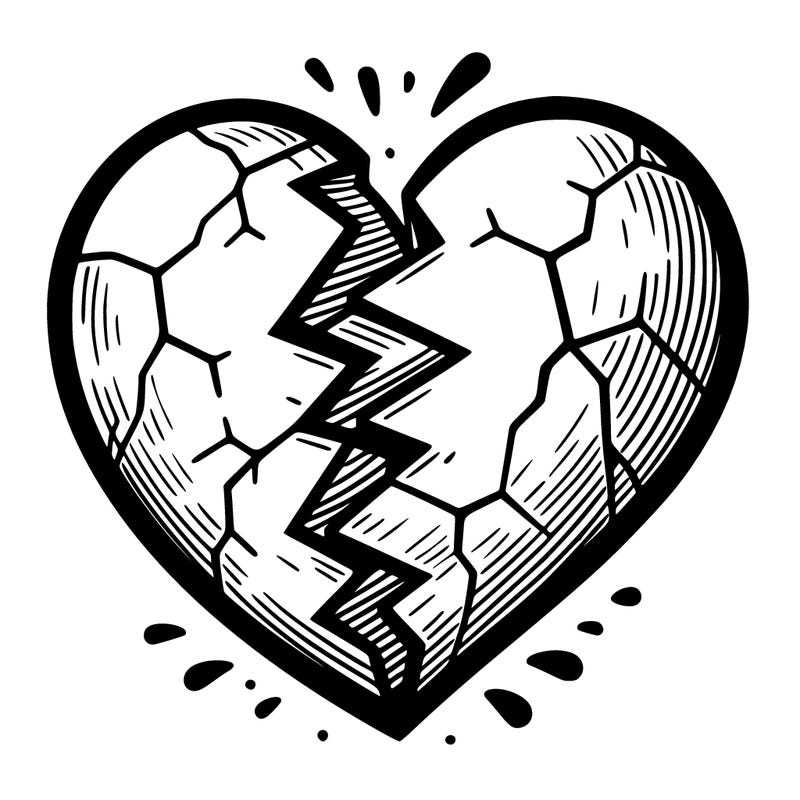 realistic broken heart