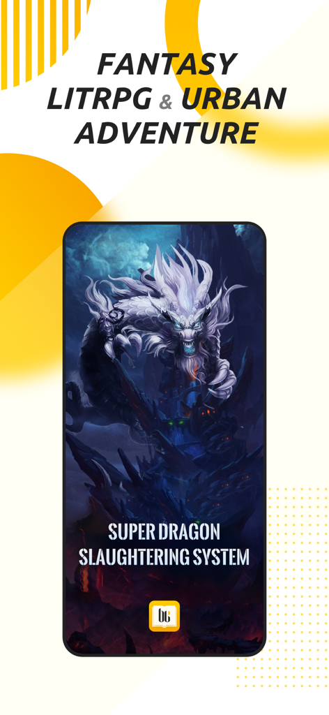 Babel Novel - Webnovel & Books - Babel Novel app screen showcasing fantasy LitRPG and urban adventure web novels with a white dragon book cover