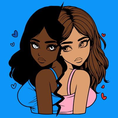 realistic girl split