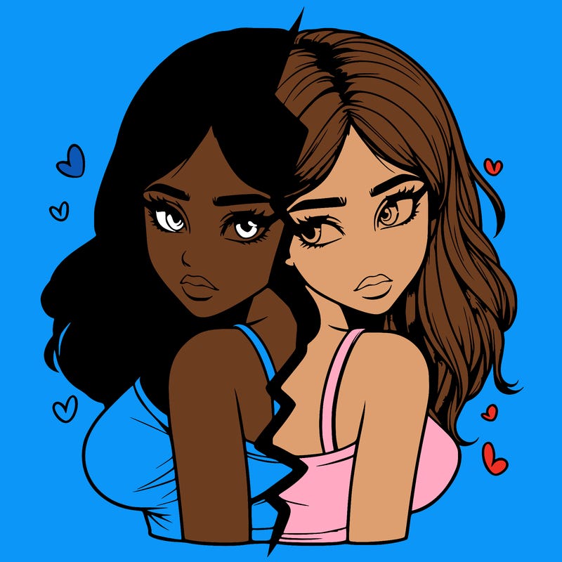 realistic girl split