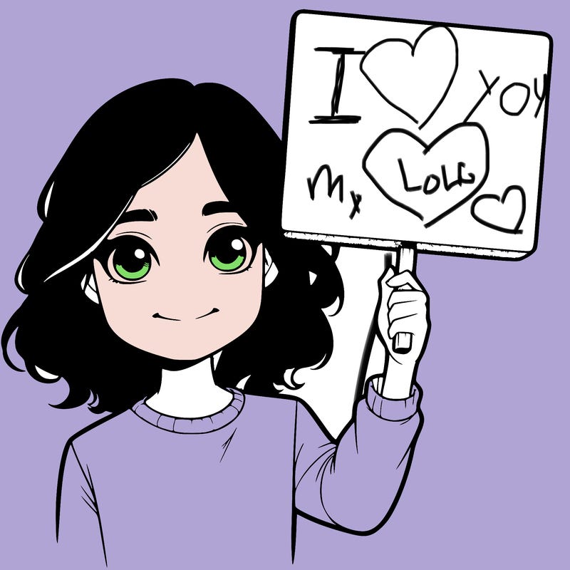 realistic girl holding up a sign