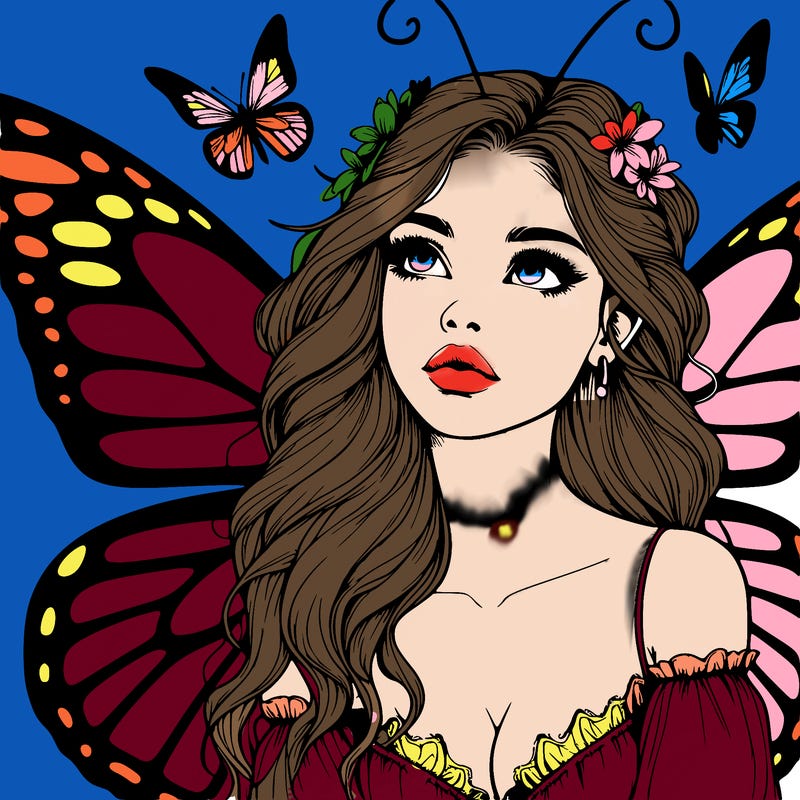 butterfly fairy realistic girl