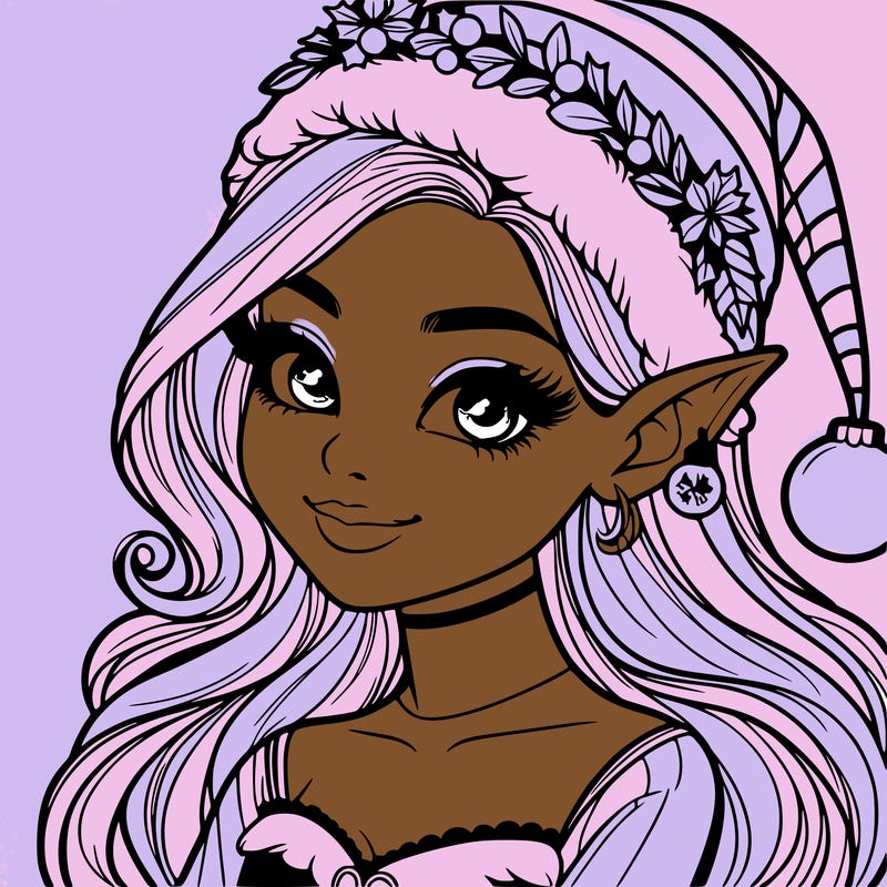 christmas girl elf realistic