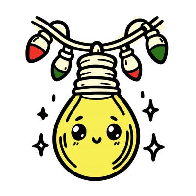 small bulb of a garland