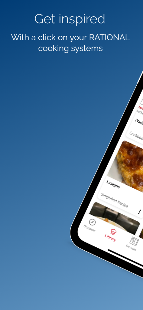 ConnectedCooking - ConnectedCooking app showing the professional recipe library for RATIONAL cooking systems