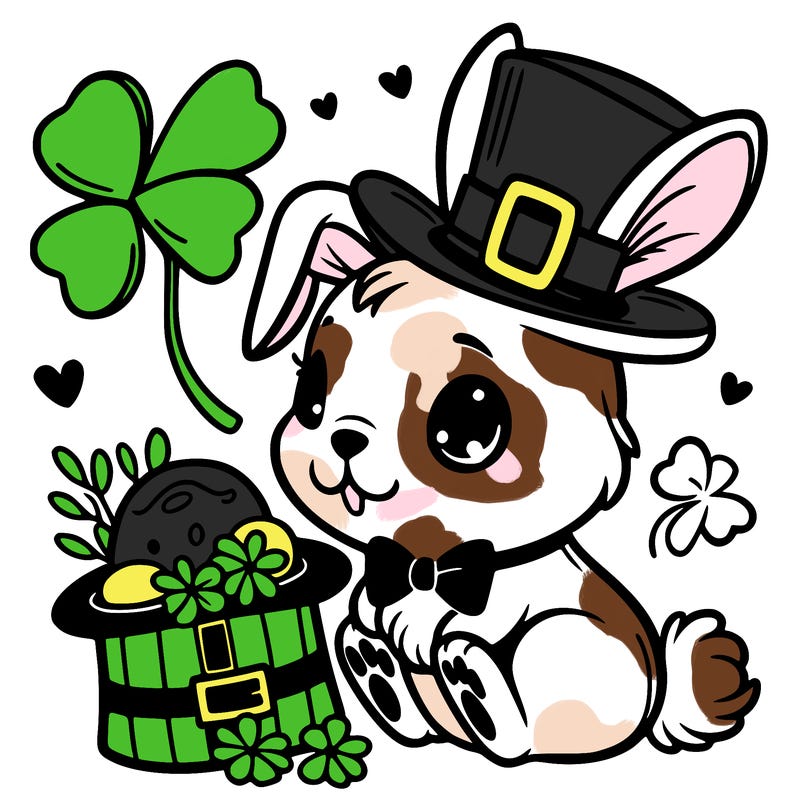 st. patrick's day, bunny.