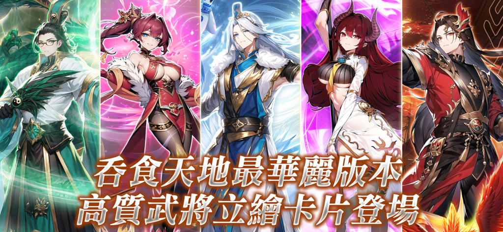 吞食天地 虛擬世界 - Fünf hochwertige Anime-Porträts von Generälen der Drei Königreiche aus Tenchi wo Kurau Virtual World