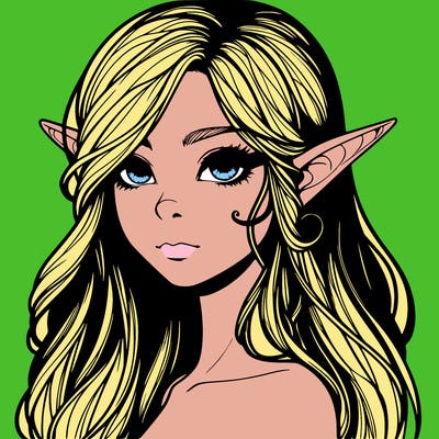 elf girl realistic dark fantasy