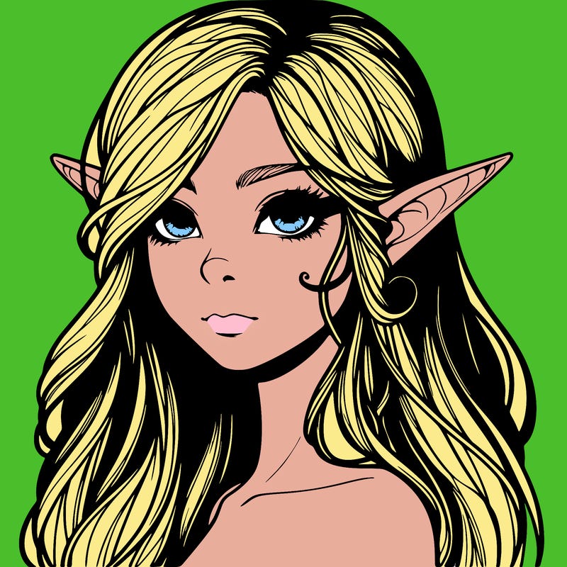 elf girl realistic dark fantasy