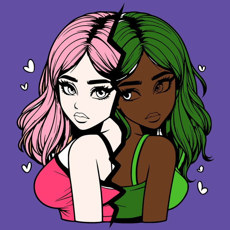 realistic girl split