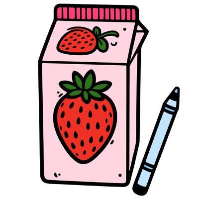 strawberry milk carton