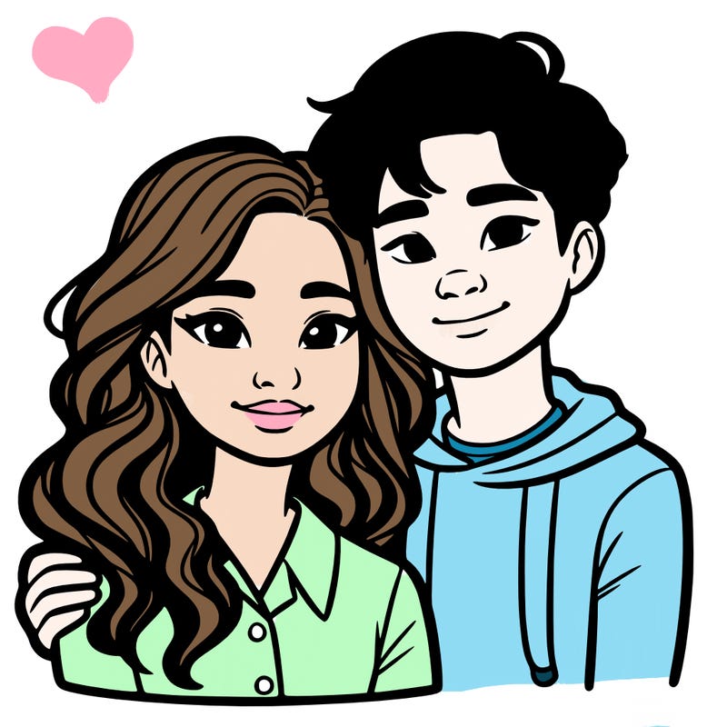 black woman and asian man couple