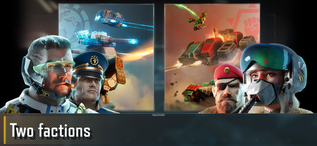 Facciones del juego Art of War 3 Confederación y Resistencia mostrando comandantes militares y unidades de combate