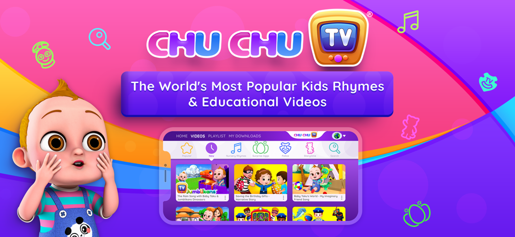 ChuChu TV Nursery Rhymes Pro - ChuChu TV Nursery Rhymes Pro educational video app for kids