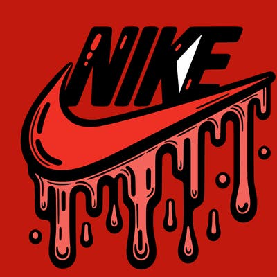 dripping nike logo