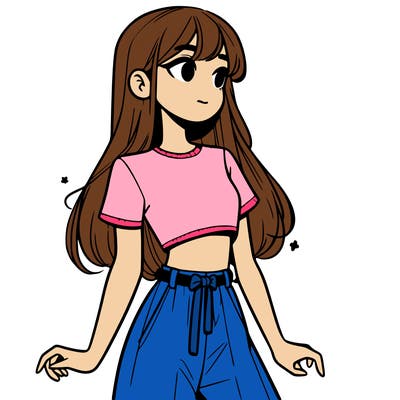 girl in a cute crop top