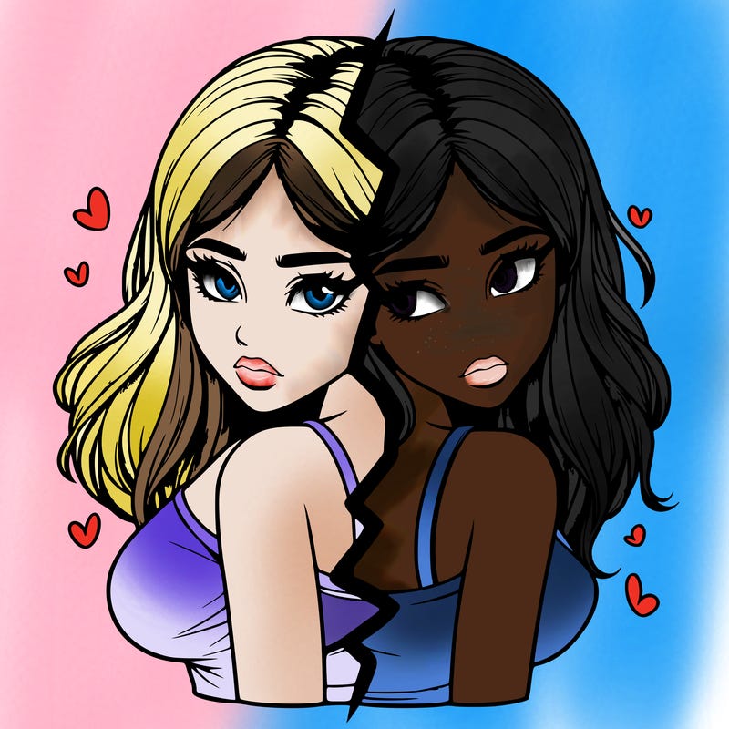 realistic girl split