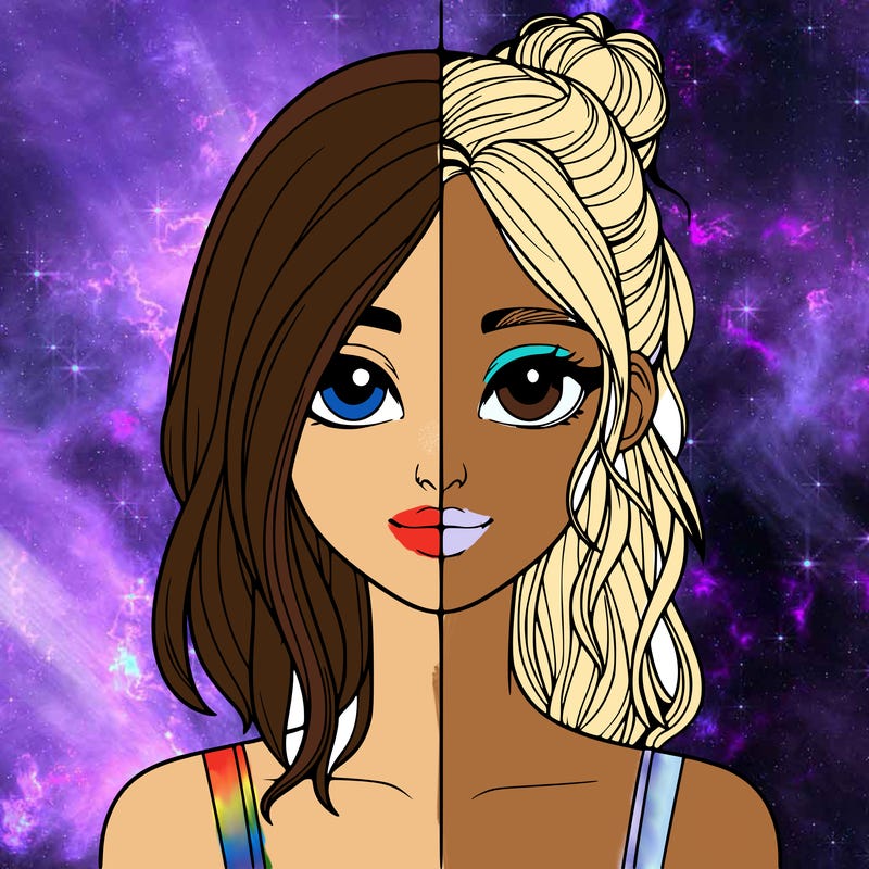 realistic girl split