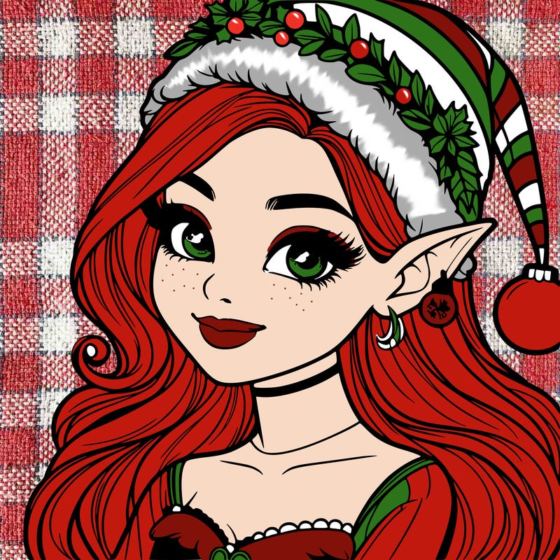 christmas girl elf realistic