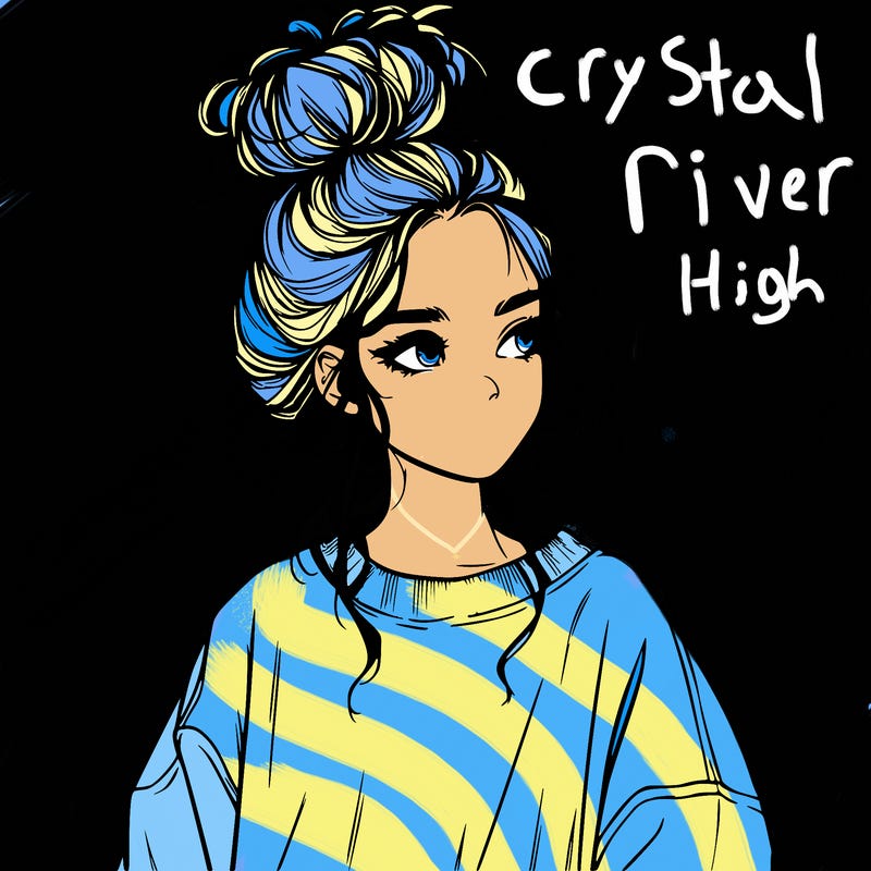 realistic girl with messy bun and oversized clothing